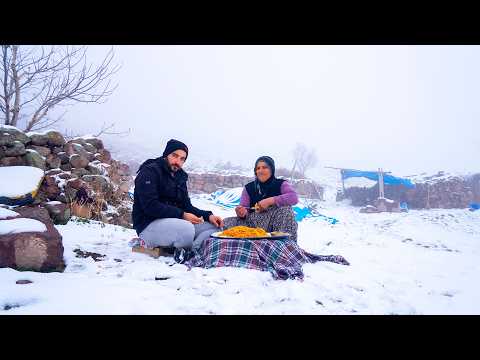 Taş Evde Karlı Bir Gün- Sebzeli Bulgur Pilavı Yaptım