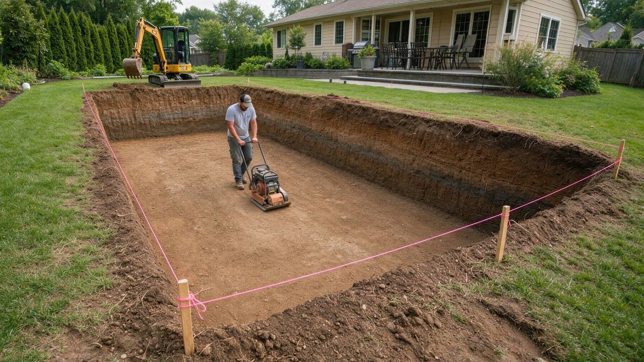 Man Builds Stunning SWIMMING POOL In His Backyard Start
