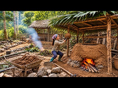 Living Alone — Building a Stove and Shelter in the Forest