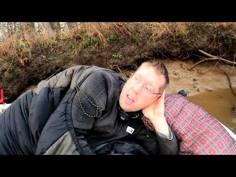Winter Camping on Modified Skiff - Fishing Catch & Cook and