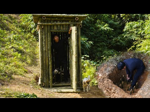 Build a Bamboo Toilet for a Bushcraft House in the Forest