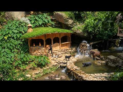 Building a Forest Kitchen Finishing a Wooden Sink with