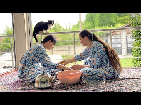 A Beautiful Village Day Cooking Dolma & Enjoying Family
