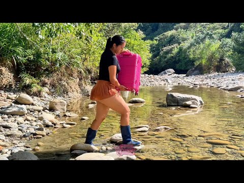Me fui al río con mi maleta para disfrutar del día