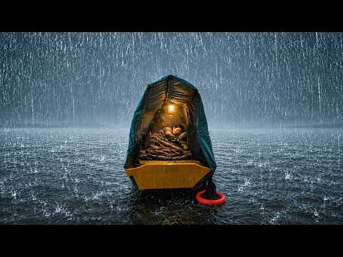 CAMPING IN HEAVY RAIN AND STRONG WIND Struggle to Get Warm