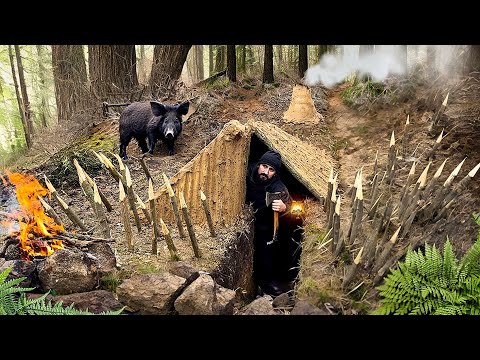 Building of a dugout with spikes reliable protection from a