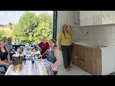 Köy evimizin mutfak dolapları takıldıElbistan’a Fatoş