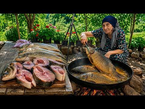 Catching Lots of Sea Carp & Cooking Crispy Azerbaijani