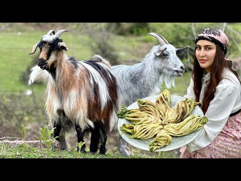 Cooking "kalam pich" in the mountain village! Cooking in