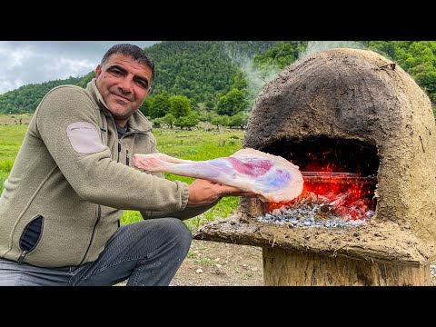 We Built a Homemade Clay Oven and Cooked a Thigh of Lamb in