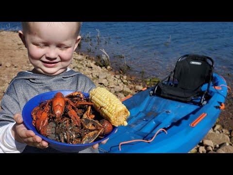 Crawfish Catch & Cook - Camping on Deserted Island (Fishing