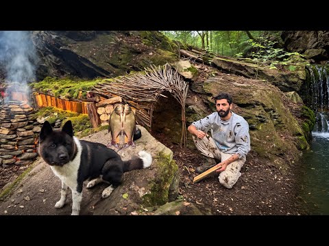 3 DAYS solo survival; Catch and Cook, Primitive Fishing.