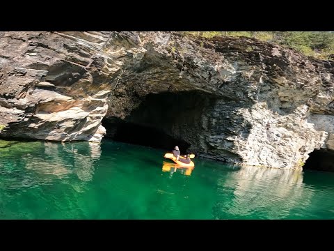 Secret Emerald Lake With Tunnels