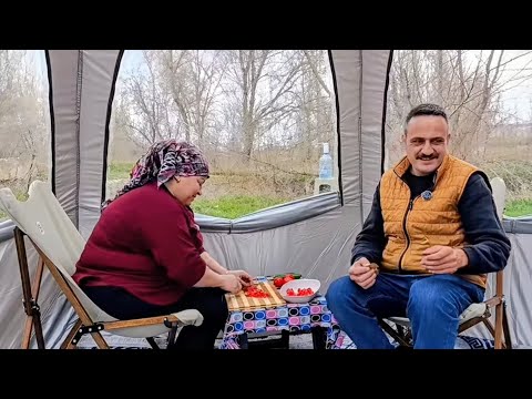 BÜNYAN ÇAYI KENARINDA SICAK ÇADIR KAMPI