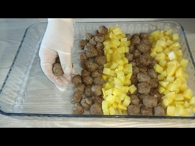 FIRINDA MİSKET KÖFTELİ PATATES ENFES ANA YEMEK TARİFİ