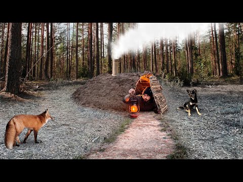 Building a warm and cozy dugout in the shape of a dome