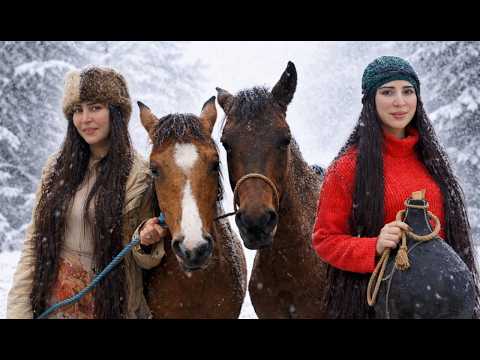 The Last Snow of Winter | Cooking Chicken in a Village