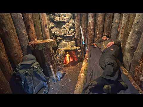 ​I am Building a Heavy Log Shelter from Scratch