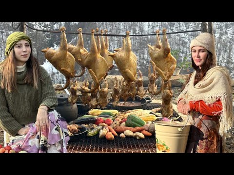Daily Village Life: Smoking Quail and Chicken in The Old