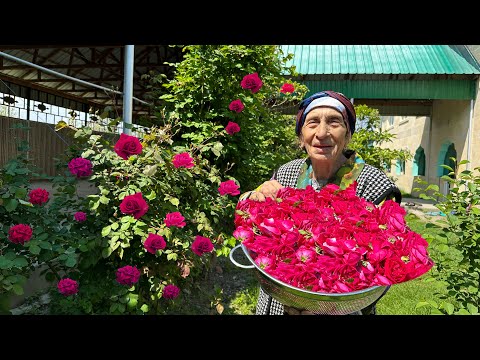 Grandma Rose Making Jam From Rose and Crispy, Aromatic