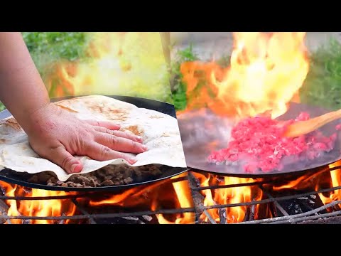 Making Turkish TANTUNI Wraps in Our Village