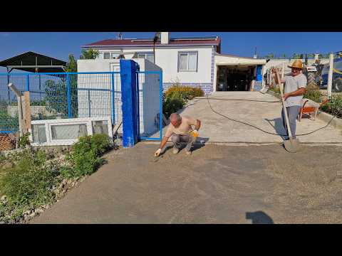 EVİMİZİN GARAJ GİRİŞİ ÇOK GÜZEL OLDU ÇALIŞMAYA DEVAM DAHADA
