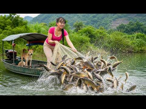 A New Fishing Net Brings Luck Catching Tons Of Fish To