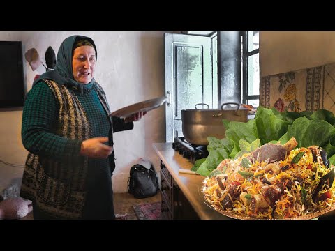 Life in the mountain village of DAGESTAN. Cooking Lezgin