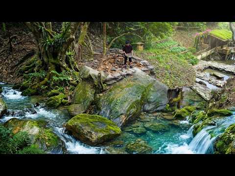 Building Stone Foundation for a 2-Story Bushcraft House by