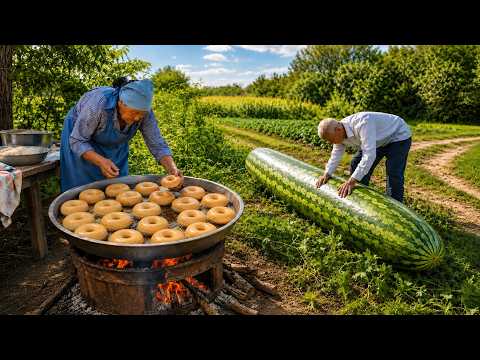 Watermelon Field Adventure Grandma Making Glazed Donuts