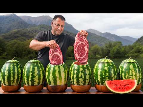 Juicy Ribeye Steak Sandwich with A Watermelon Marinade