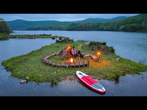 3 DAYS solo survival on Tiny Island; Catch and Cook