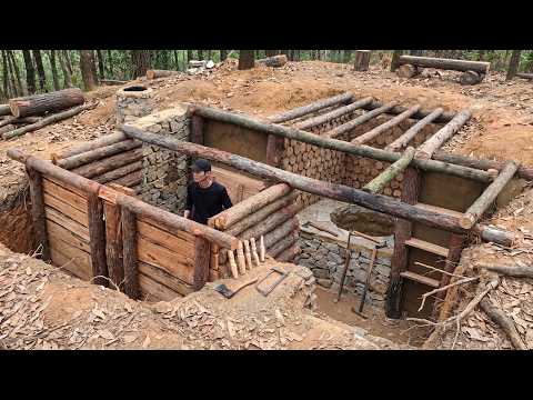 Building a Hidden Survival Hideout Underground Forest