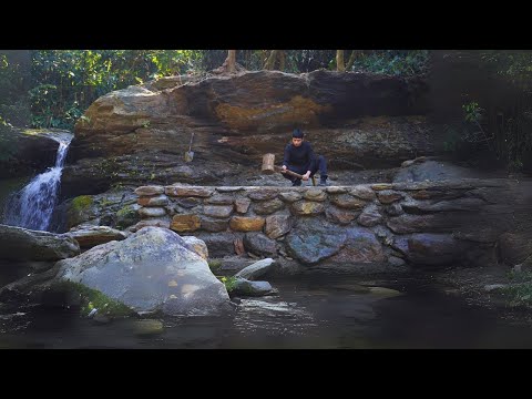 Build a house next to waterfall Build solid foundation for