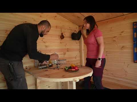Life in a forest cabin, I bring comfort and cook food on