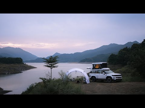 Rainy Car-Camping in My New Luxury Camper by the Lake: A
