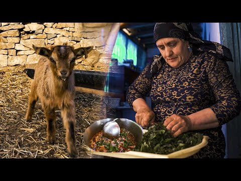 Life on the farm in CAUCASIAN VILLAGE, Russia. Making