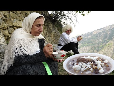 An ancient dish of Dagestan. Life and food in Dagestan.