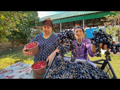 GRAPE AND RASPBERRY | MAKING NATURAL FRUIT JUICE AND JAM