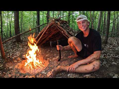 3 Days SOLO Survival in the Wilderness - No Food, No Water,