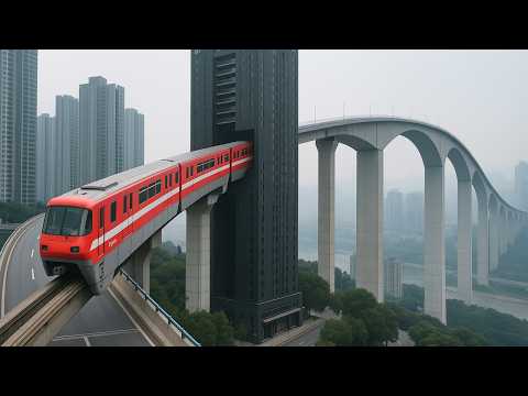 Riding China’s Craziest Monorail — It Goes Straight Through