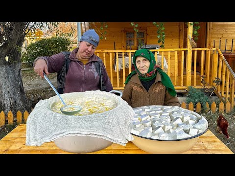 We Prepared Village Cheese from Fresh Milk! Grandmother