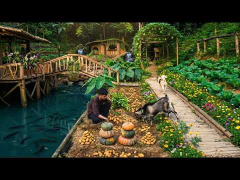 Full Video: Harvesting Vegetables & Preparing to Build a