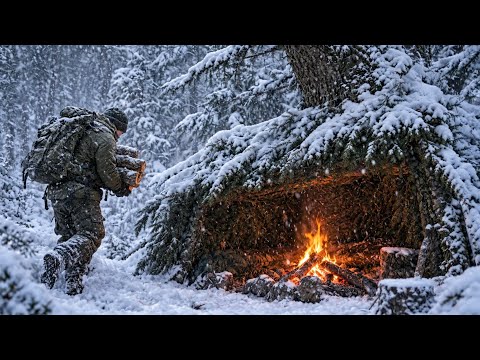 3 Days Alone in a Brutal Winter | Extreme Bushcraft