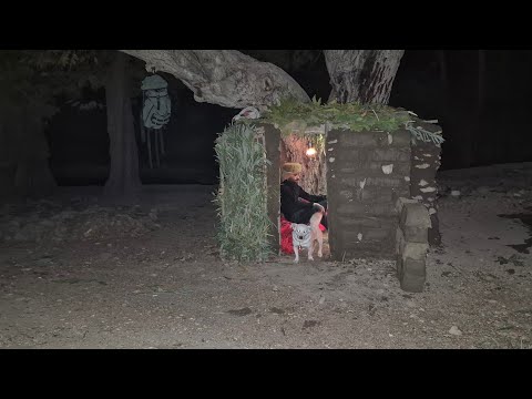 Survival in the Dark: Handmade Mud Shelter with My Loyal Dog