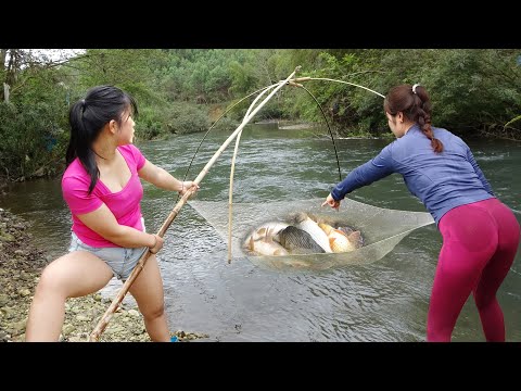 Greatest Fishing Video: Young Woman Catch Many Big Fish