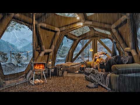 Camping in Heavy Rain with My Dog 2-Room Inflatable Tent