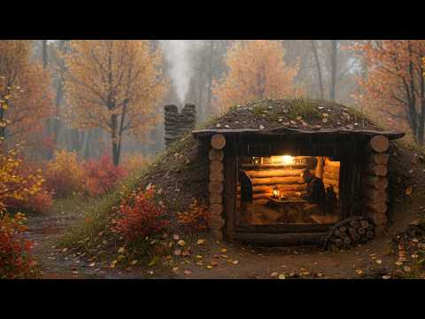 Cozy Underground: Living a Day in a Log Earth Shelter (No