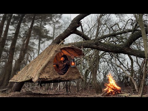 Building a Hanging Tree Shelter for Wilderness Survival
