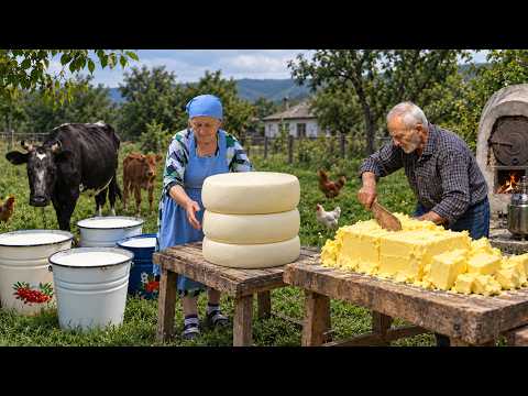 Making Fresh Village Cheese & Butter Grandma Bakes Cheesy